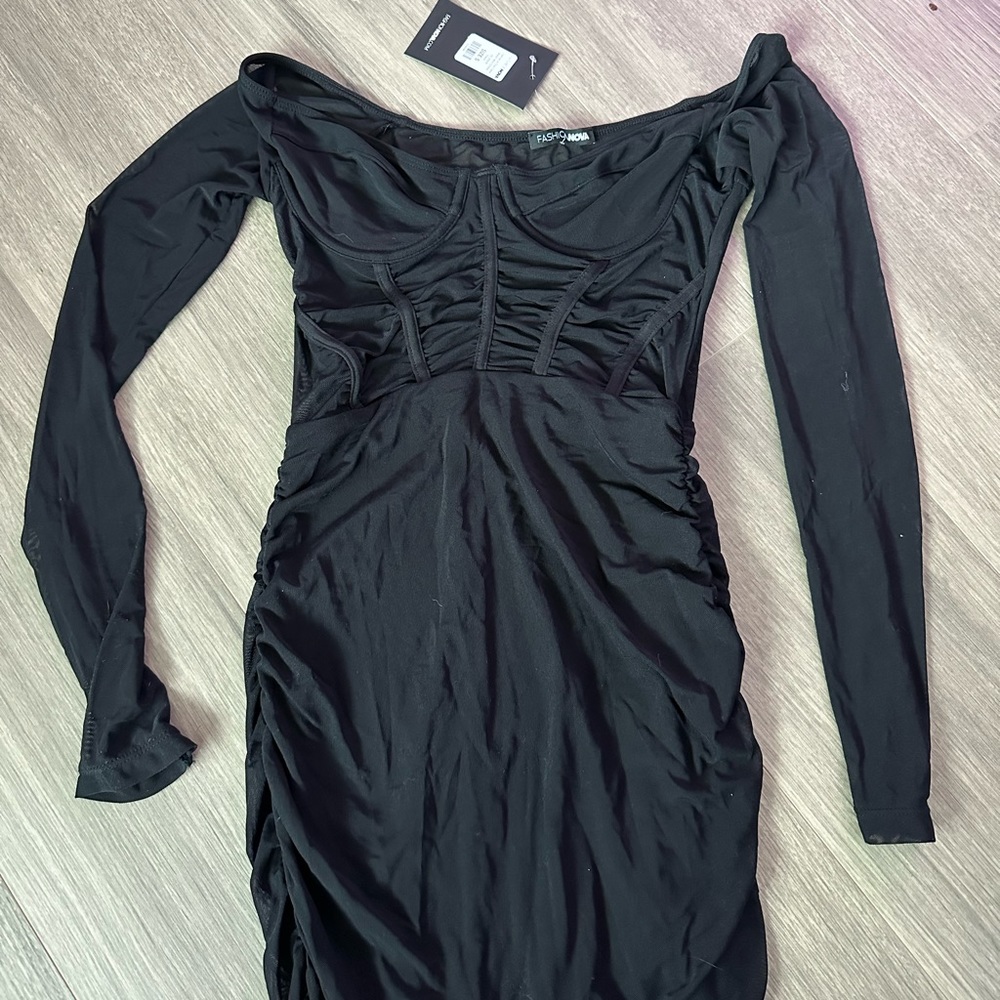NWT Mesh corset fashion nova dress